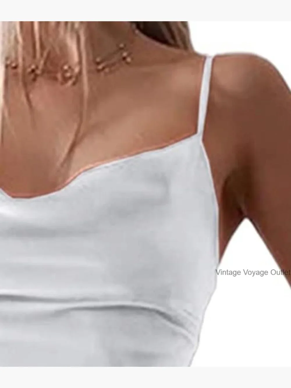 Sleeveless Spaghetti Strap Satin Midi Dress Cowl Neck Bodycon Party - Picture 3 of 5